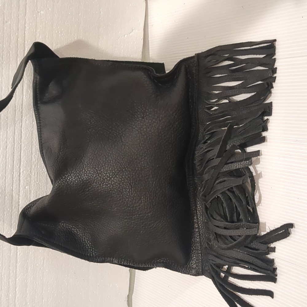 Solid Brass Medallion Crossbody Fringe Crossbody Bag - Picture 2 of 8